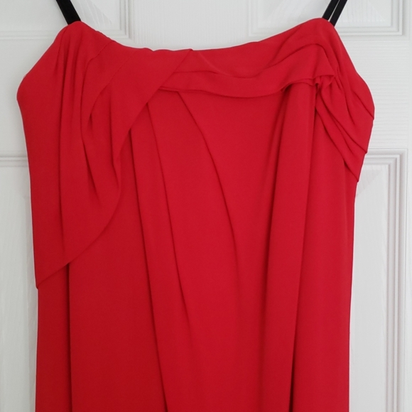 Red floor length evening gown David Meister - Picture 2 of 8